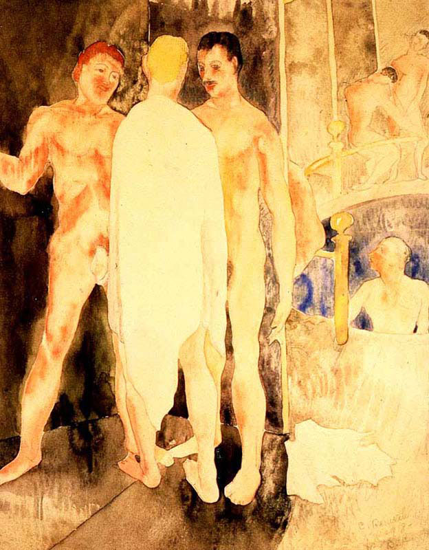 Turkish Bath with Sel-Portrait